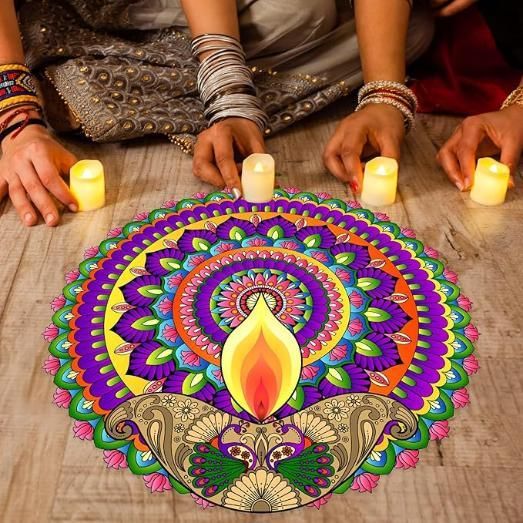 Diwali Rangoli Stickers Dipak